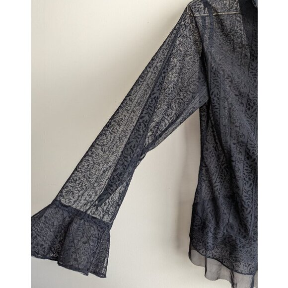 Vintage Whimsygoth Y2K lace sheer blouse - Picture 4 of 8